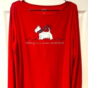 Croft & Barrow Cozy Sleepwear Top Size Large